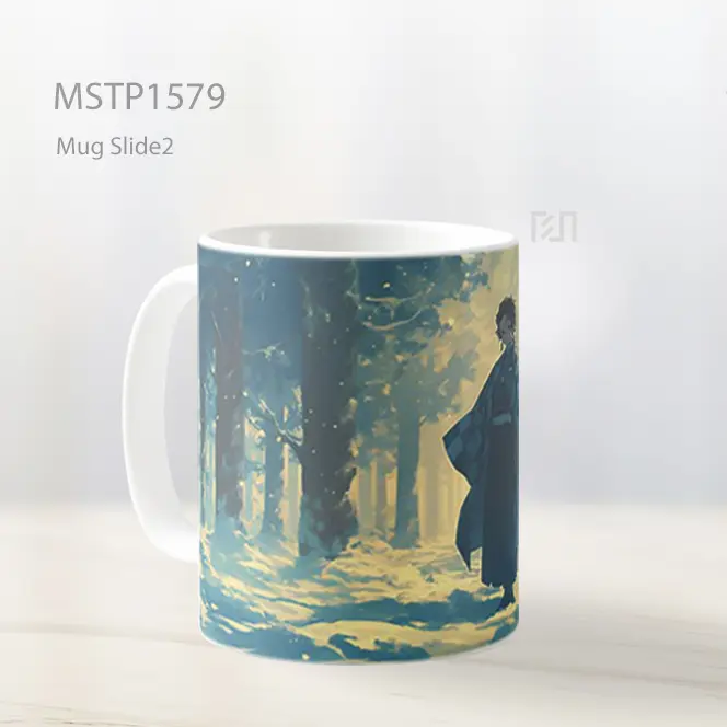 Kny Tanjiro Standing Snowy Forest Ultrawide Mug MSTP1579 - All-side / Desain