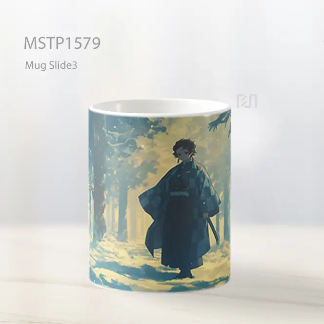 Kny Tanjiro Standing Snowy Forest Ultrawide Mug MSTP1579 - All-side / Desain