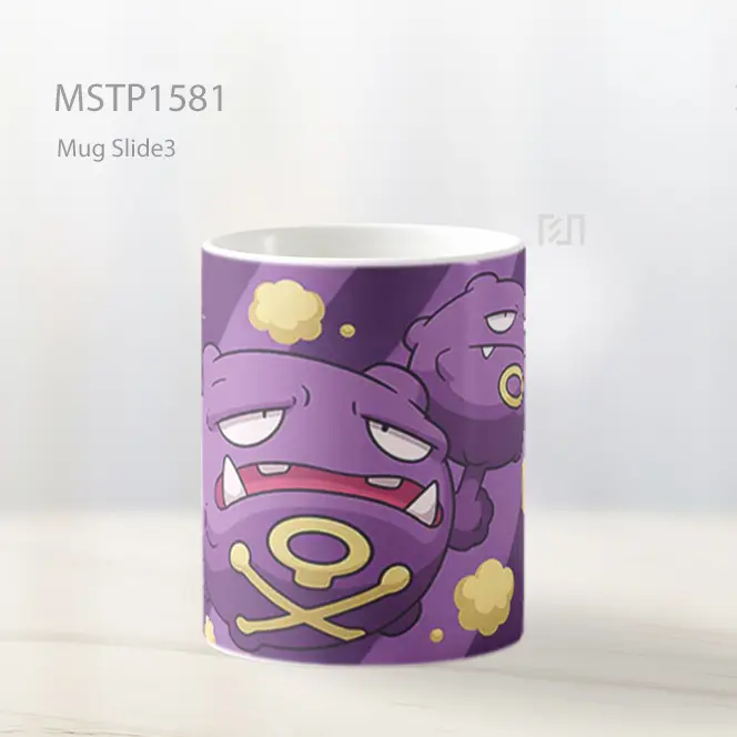 Koffing And Weezing Dengan Gas Beracun Mug MSTP1581 - All-side / Desain