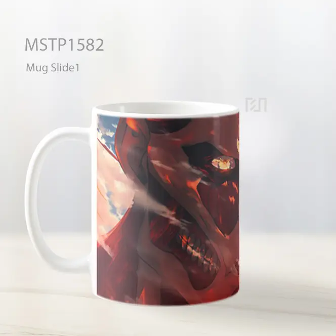 Kolosal Titan Adegan Intens Mug MSTP1582 - All-side / Desain