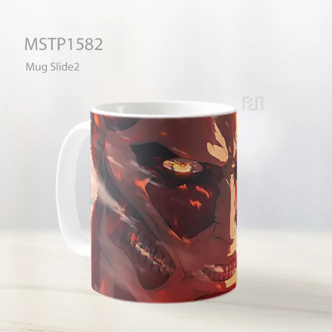 Kolosal Titan Adegan Intens Mug MSTP1582 - All-side / Desain