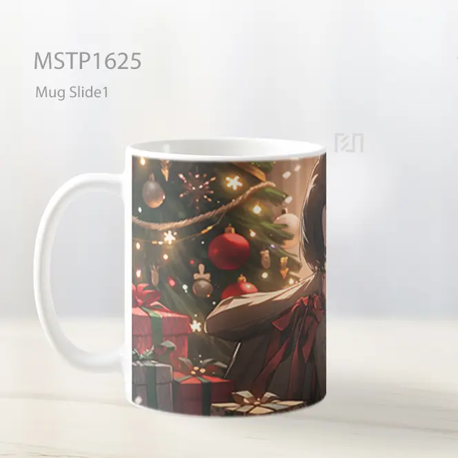 Levi Ackerman Dengan Hadiah Natal Mug MSTP1625 - All-side / Desain