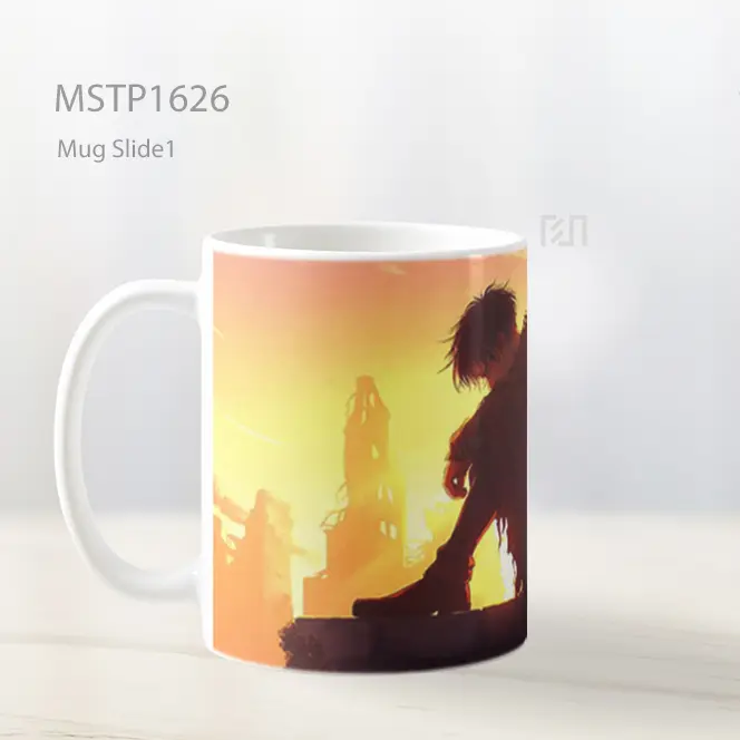 Levi Ackerman Duduk Di Reruntuhan Mug MSTP1626 - All-side / Desain
