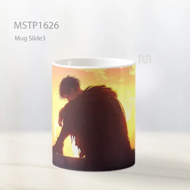 Levi Ackerman Duduk Di Reruntuhan Mug MSTP1626 - All-side / Desain