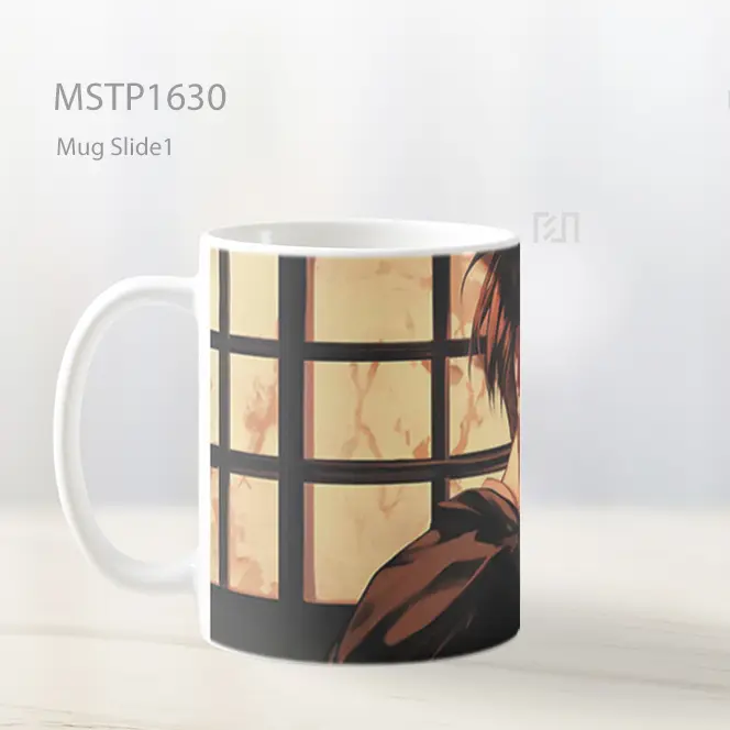 Levi Ackerman Gaya Anime Mug MSTP1630 - All-side / Desain