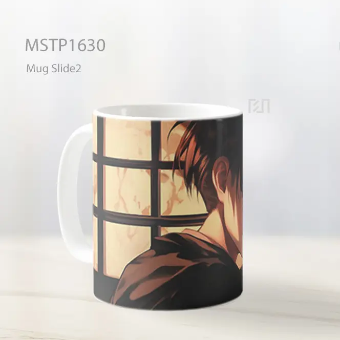 Levi Ackerman Gaya Anime Mug MSTP1630 - All-side / Desain