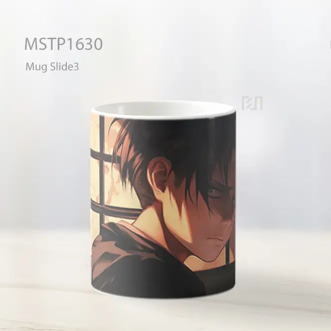 Levi Ackerman Gaya Anime Mug MSTP1630 - All-side / Desain