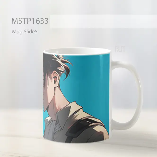 Levi Ackerman Latar Biru Mug MSTP1633 - All-side / Desain