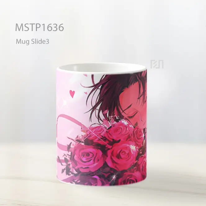 Levi Ackerman Mawar And Romansa Valentines Mug MSTP1636 - All-side / Desain