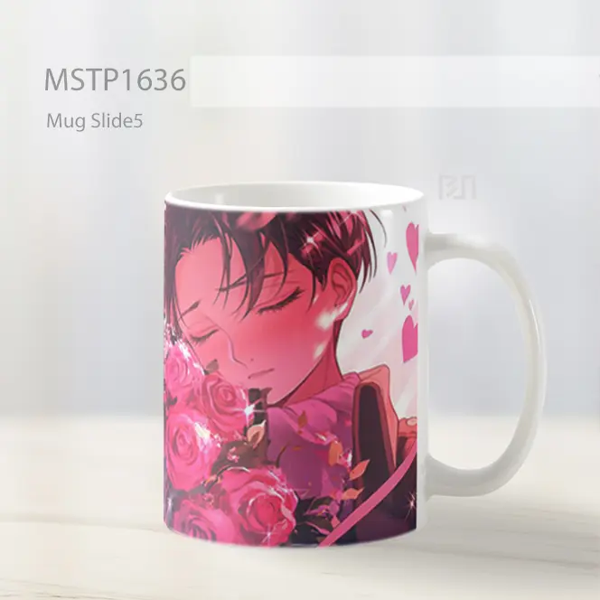 Levi Ackerman Mawar And Romansa Valentines Mug MSTP1636 - All-side / Desain