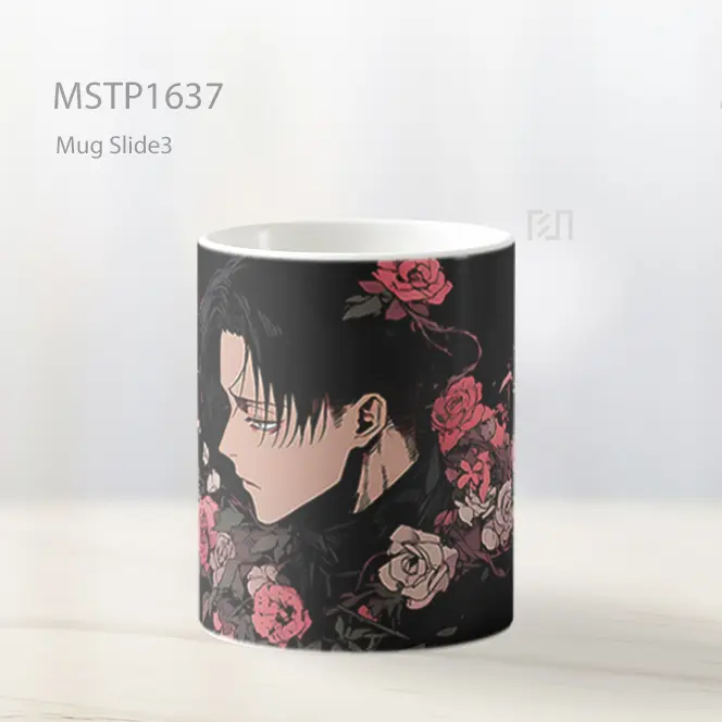 Levi Ackerman Mawar Hitam Mug MSTP1637 - All-side / Desain