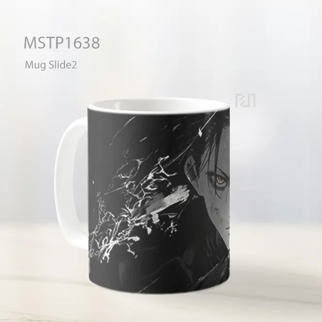 Levi Ackerman Monokrom Mug MSTP1638 - All-side / Desain