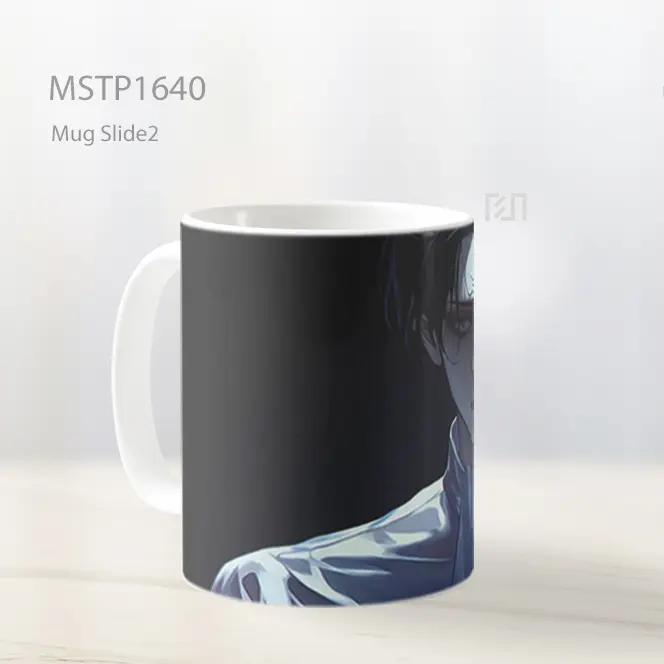 Levi Ackerman Perpisahan Void Hitam Mug MSTP1640 - All-side / Desain