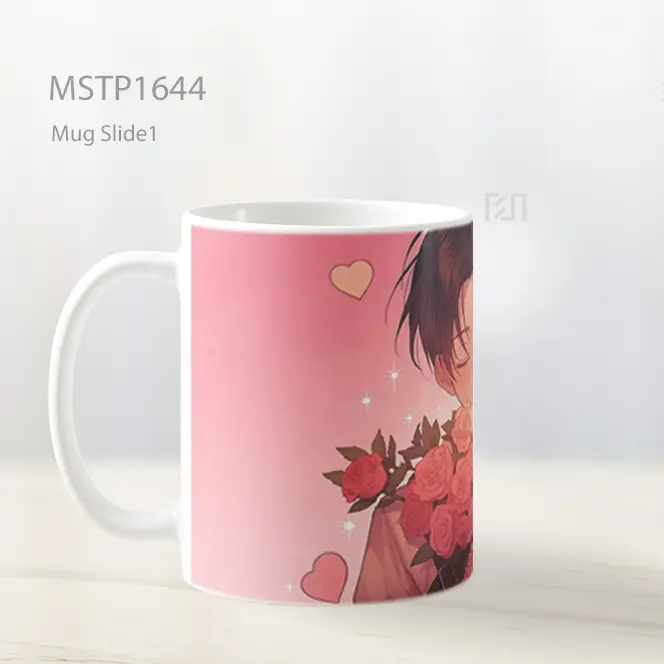 Levi Ackerman Rose Blush Valentines Mug MSTP1644 - All-side / Desain