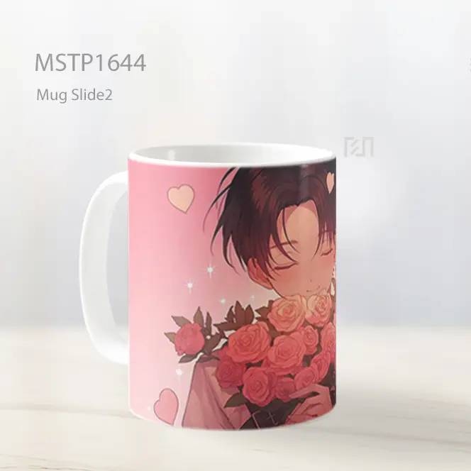Levi Ackerman Rose Blush Valentines Mug MSTP1644 - All-side / Desain