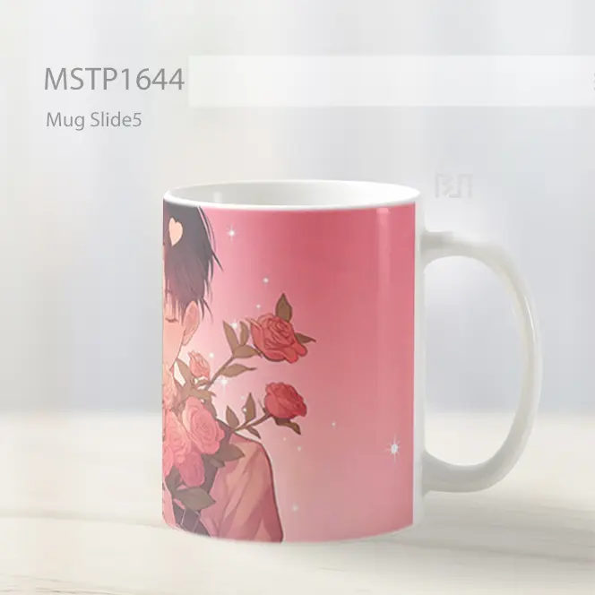 Levi Ackerman Rose Blush Valentines Mug MSTP1644 - All-side / Desain