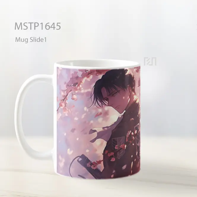 Levi Ackerman Sakura Attack On Titan Mug MSTP1645 - All-side / Desain