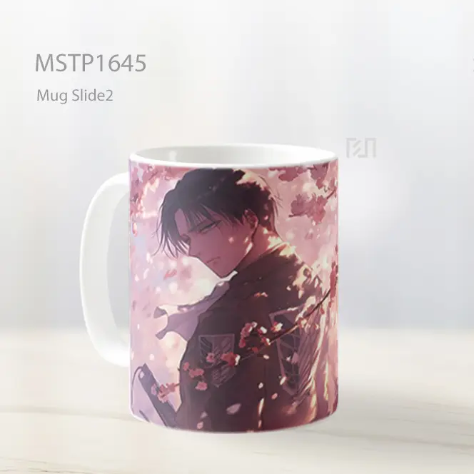 Levi Ackerman Sakura Attack On Titan Mug MSTP1645 - All-side / Desain