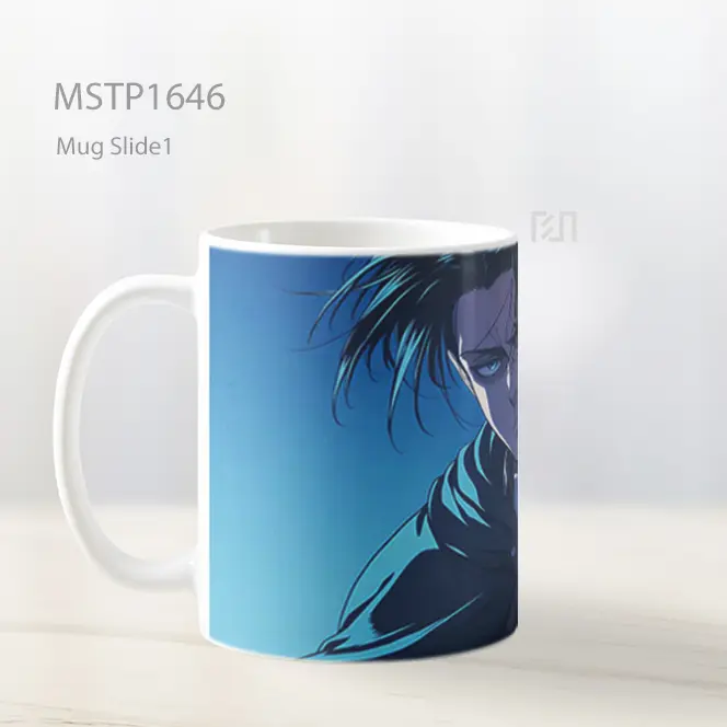 Levi Ackerman Tatapan Tajam Malam Biru Mug MSTP1646 - All-side / Desain