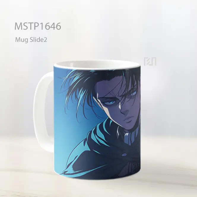 Levi Ackerman Tatapan Tajam Malam Biru Mug MSTP1646 - All-side / Desain