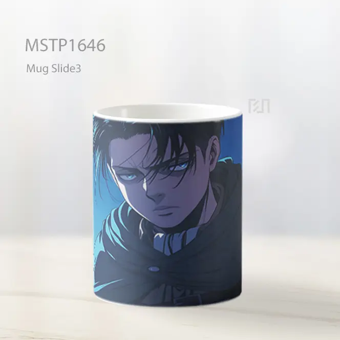 Levi Ackerman Tatapan Tajam Malam Biru Mug MSTP1646 - All-side / Desain