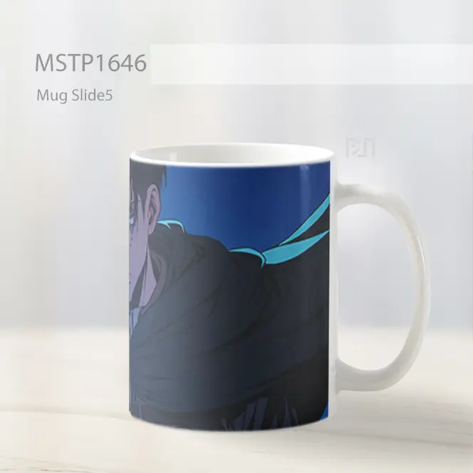 Levi Ackerman Tatapan Tajam Malam Biru Mug MSTP1646 - All-side / Desain