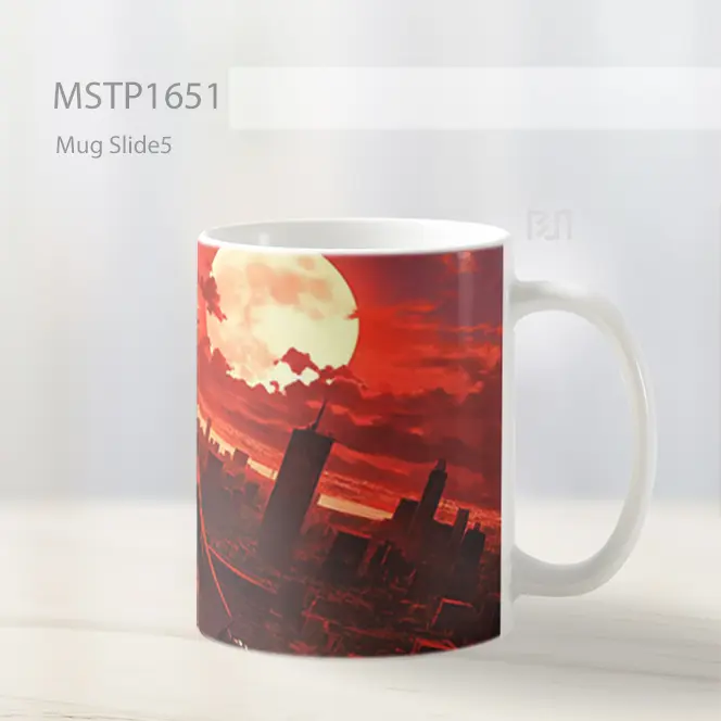 Light Yagami Bloody Cityscape Death Note Mug MSTP1651 - All-side / Desain