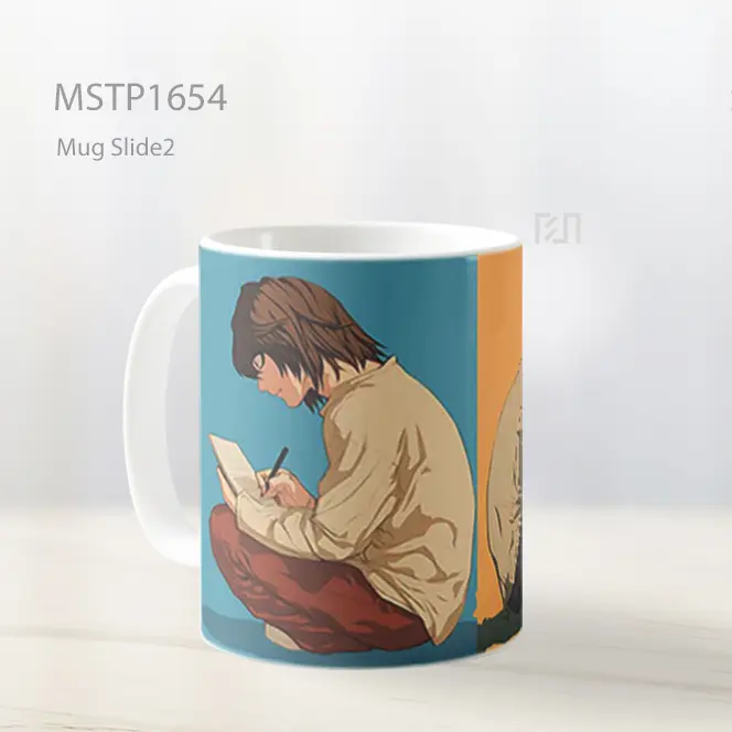 Light Yagami L Writing Death Note Split Scene Mug MSTP1654 - All-side / Desain