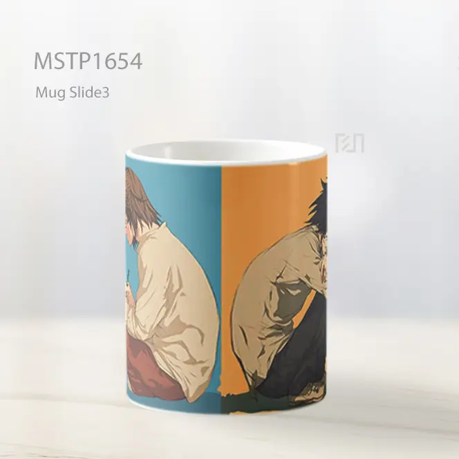 Light Yagami L Writing Death Note Split Scene Mug MSTP1654 - All-side / Desain