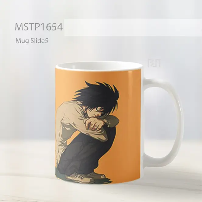 Light Yagami L Writing Death Note Split Scene Mug MSTP1654 - All-side / Desain