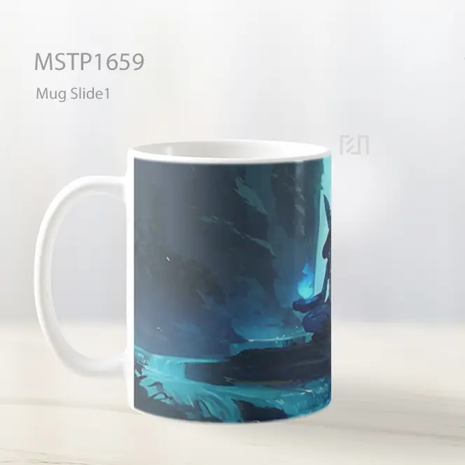 Lucario Meditasi Aura Di Hutan Mug MSTP1659 - All-side / Desain