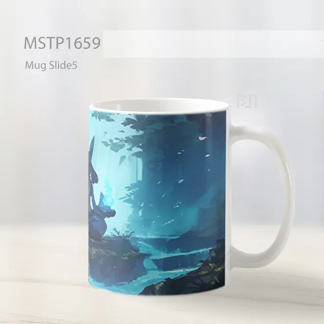 Lucario Meditasi Aura Di Hutan Mug MSTP1659 - All-side / Desain