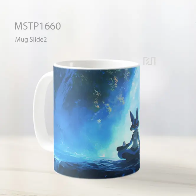 Lucario Meditasi Di Bawah Air Terjun Mug MSTP1660 - All-side / Desain