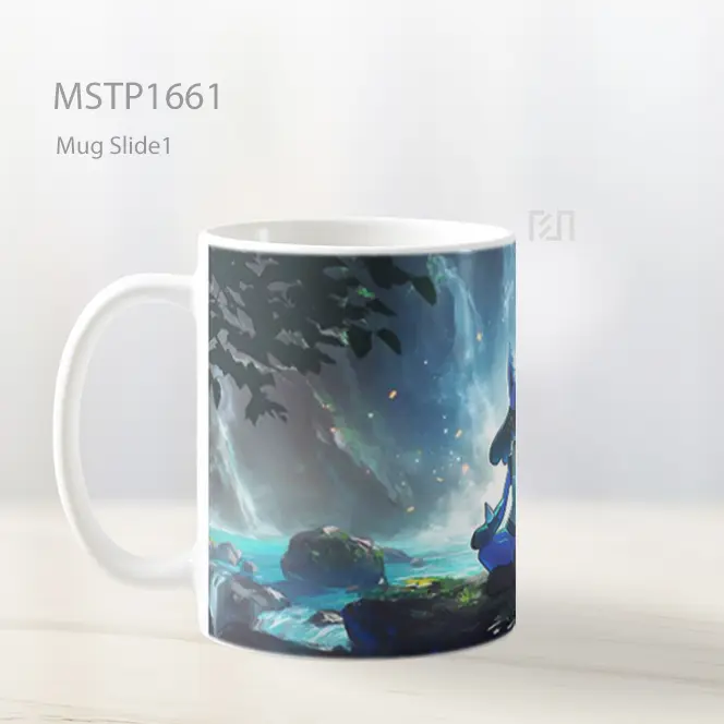 Lucario Pokemon Meditasi Air Terjun Mug MSTP1661 - All-side / Desain