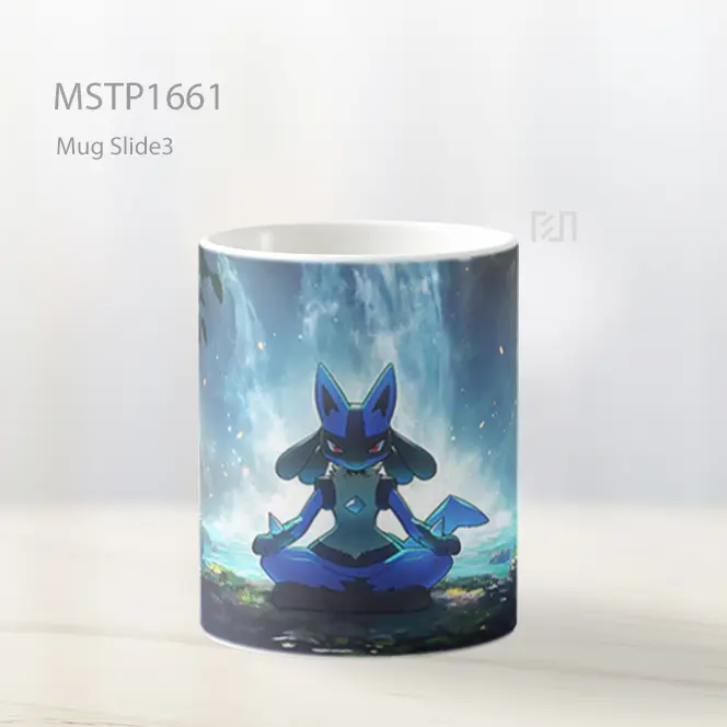 Lucario Pokemon Meditasi Air Terjun Mug MSTP1661 - All-side / Desain