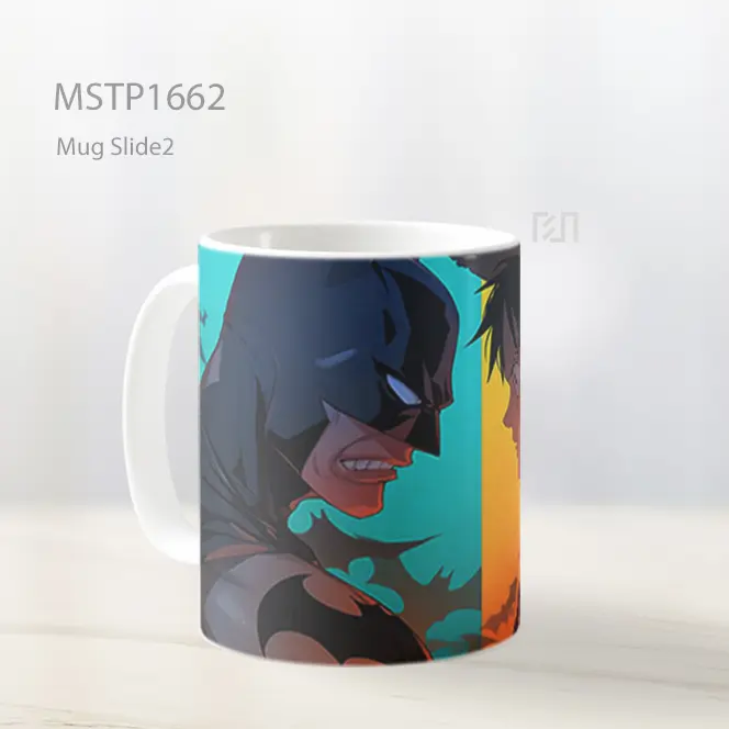 Luffy And Batman Faceoff Mug MSTP1662 - All-side / Desain