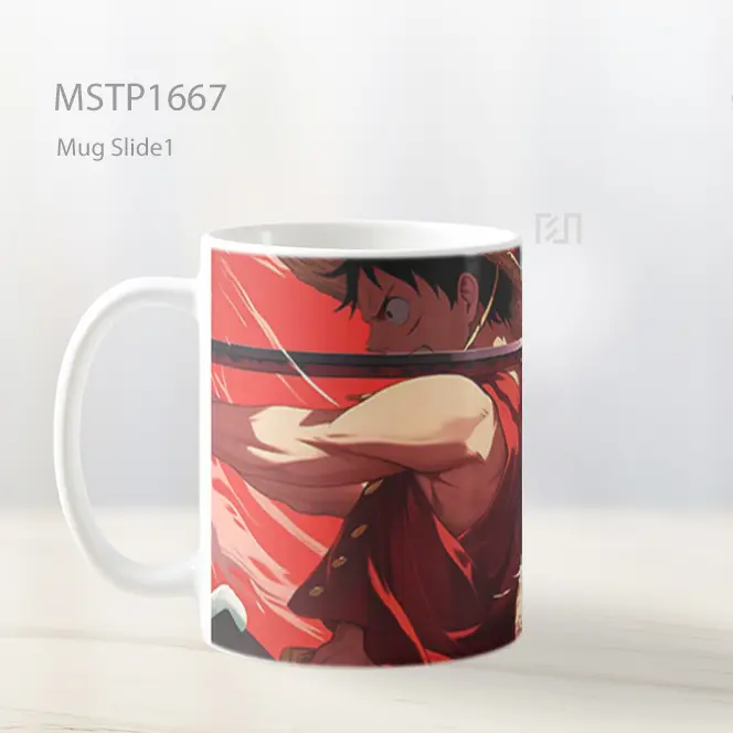 Luffy And Zoro One Piece Pose Pertarungan Mug MSTP1667 - All-side / Desain