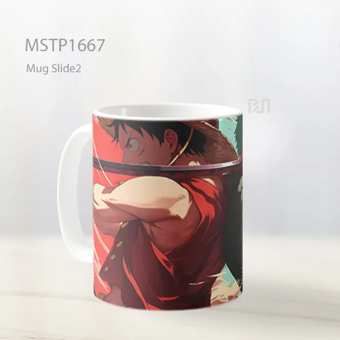 Luffy And Zoro One Piece Pose Pertarungan Mug MSTP1667 - All-side / Desain