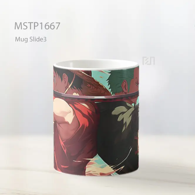 Luffy And Zoro One Piece Pose Pertarungan Mug MSTP1667 - All-side / Desain