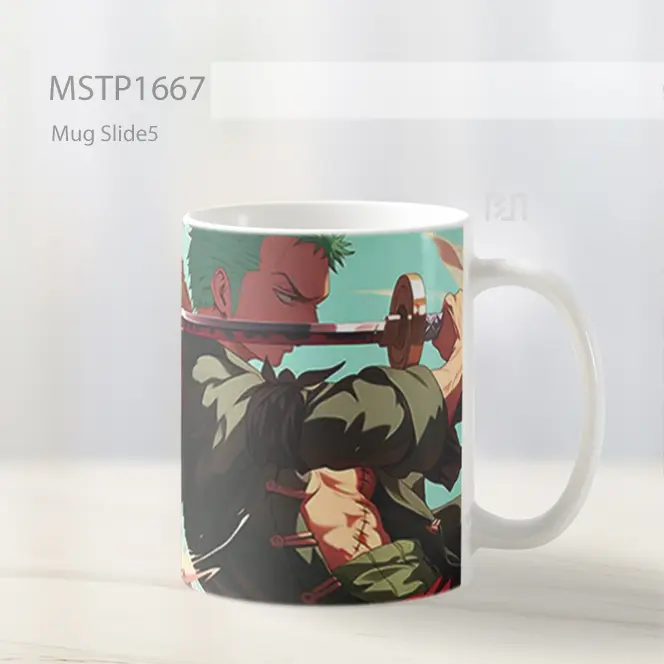 Luffy And Zoro One Piece Pose Pertarungan Mug MSTP1667 - All-side / Desain