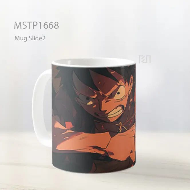 Luffy Angry Fight One Piece Mug MSTP1668 - All-side / Desain