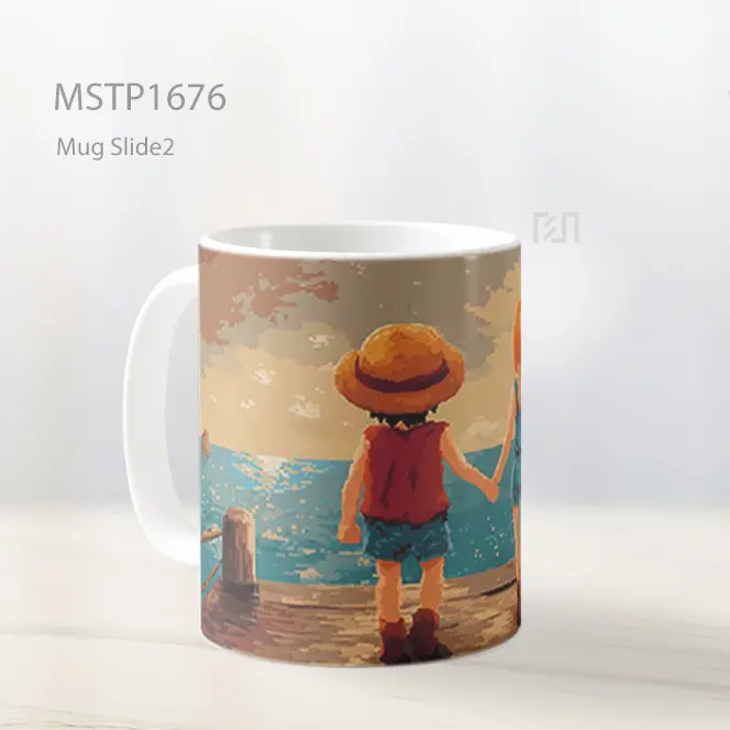 Luffy Dan Nami Bergandengan Tangan Mug MSTP1676 - All-side / Desain