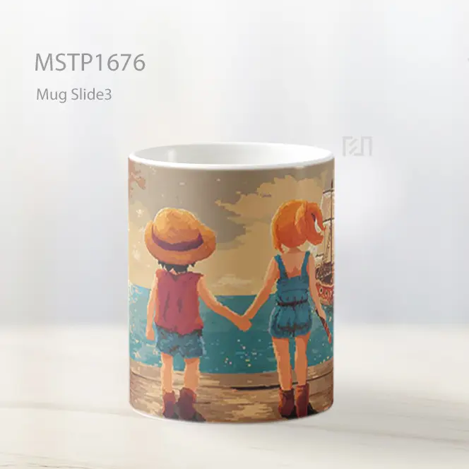 Luffy Dan Nami Bergandengan Tangan Mug MSTP1676 - All-side / Desain