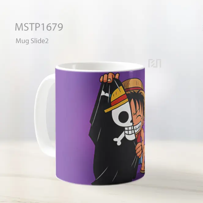 Luffy Dengan Bendera Bajak Laut Mug MSTP1679 - All-side / Desain