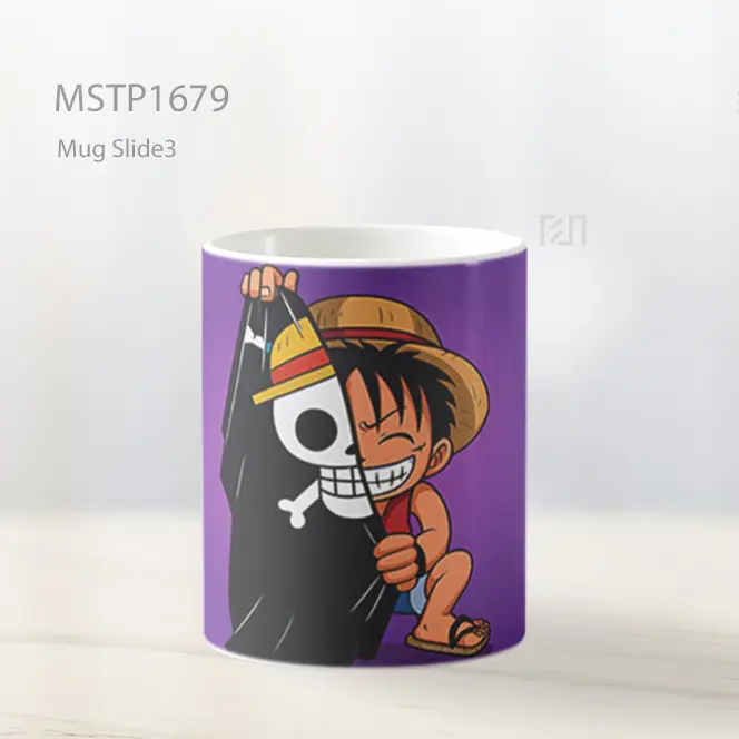 Luffy Dengan Bendera Bajak Laut Mug MSTP1679 - All-side / Desain