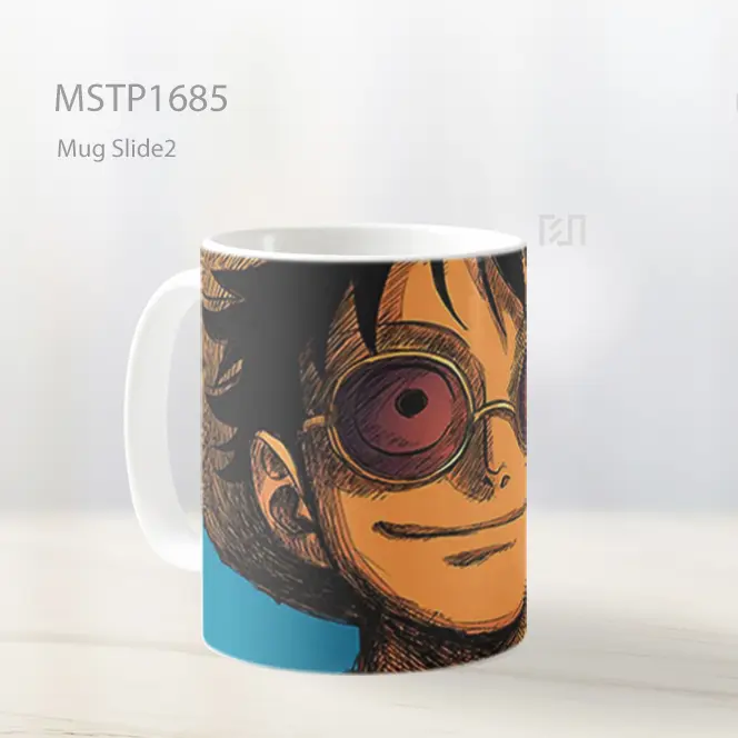 Luffy Gaya Keren Dengan Kacamata Mug MSTP1685 - All-side / Desain