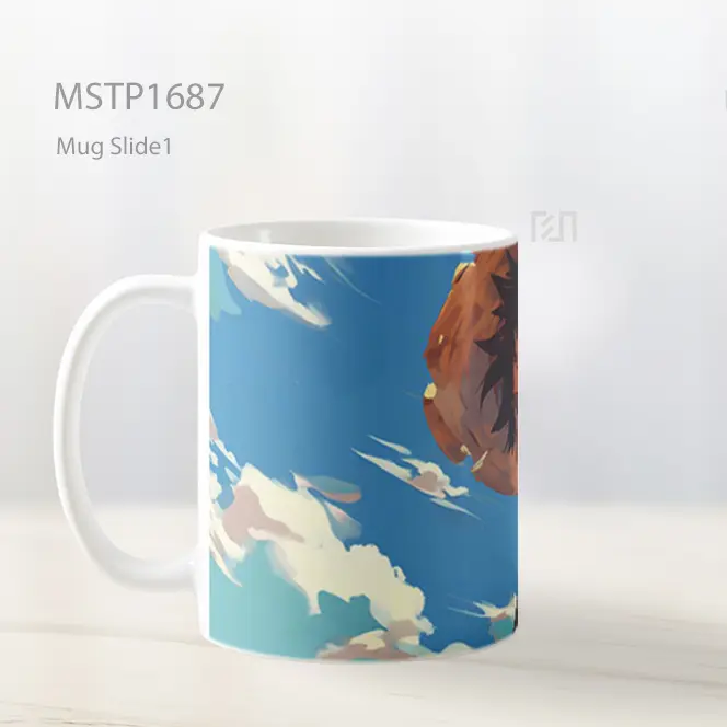 Luffy Gaya Seni Langit Biru Mug MSTP1687 - All-side / Desain