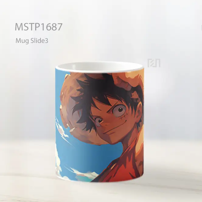 Luffy Gaya Seni Langit Biru Mug MSTP1687 - All-side / Desain
