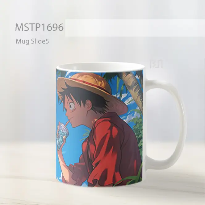 Luffy Istirahat Jus Di Bawah Pohon Kelapa Mug MSTP1696 - All-side / Desain