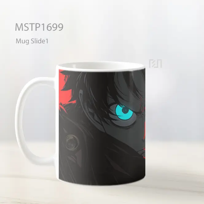 Luffy Mata Biru Cahaya Merah Gelap Mug MSTP1699 - All-side / Desain